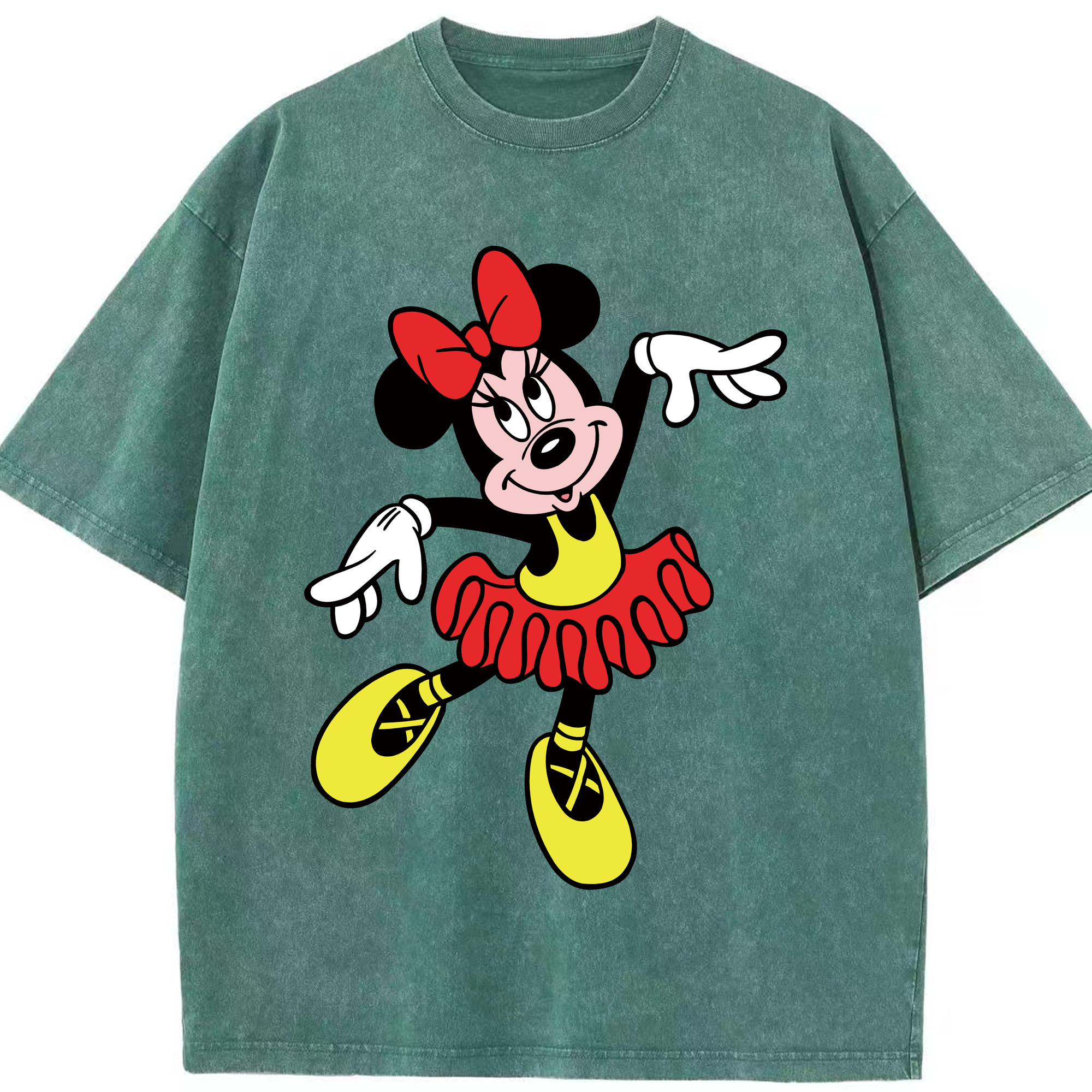 （画像用） ミッキーマウス Mickey Mouse 綿100% ヴィンテージ風 半袖Tシャツ（フロントプリント）